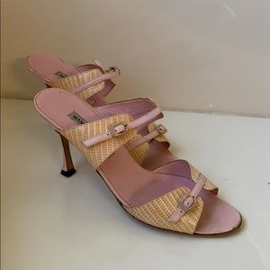 Manolo Blahnik pink lizard 38.5